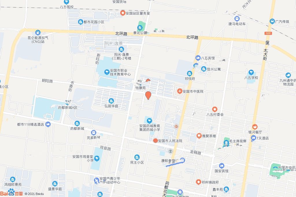 药都西街东侧、安国市关汉卿学校北侧地块