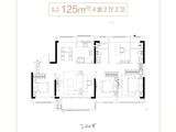 大华锦绣四季澜悦_4室2厅2卫 建面125平米