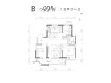 龙河新城_3室2厅1卫 建面99平米