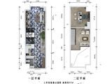 旭辉公望双悦_55平户型 建面55平米